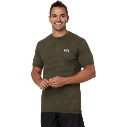 Mens RVCA Sport Vent Stripe Short Sleeve Tee