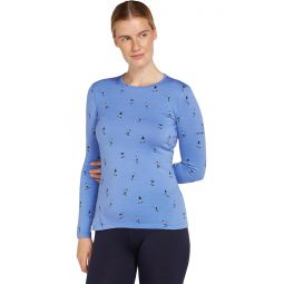 Womens Icebreaker Merino 200 Oasis Long Sleeve Crewe Snow Day