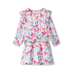 Hatley Kids Photo Print Horses Smocked Waist Dress (Toddler/Little Kid/Big Kid)