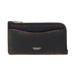 COACH New York Zip Card Case In Loved Leather