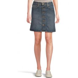 Womens Levis Premium Retro Button Front Skirt
