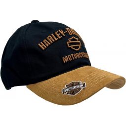 Harley-Davidson Meninchs H-D Motorcycles Logo Baseball Cap, Black/Brown