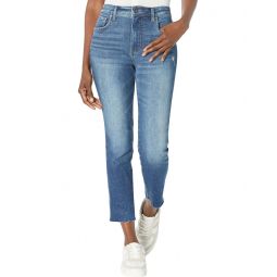 Womens KUT from the Kloth Reese High-Rise Fab AB Ankle Straight Raw Hem in Relieve