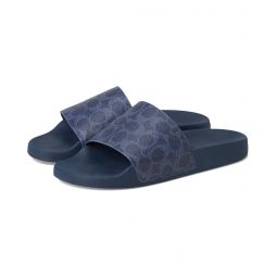 Mens COACH Signature Coated Canvas Pool Slide