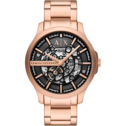 Armani Exchange AX Meninchs Automatic Rose Gold-Tone Stainless Steel Watch (Model: AX2456)