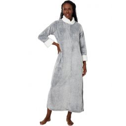Womens N by Natori Frosted Cashmere Fleece Zip Robe