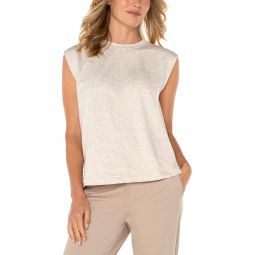 Womens Liverpool Los Angeles Sleeveless Crew Neck Knit Top