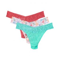 Womens Hanky Panky Signature Lace Original Rise Thong 3-Pack