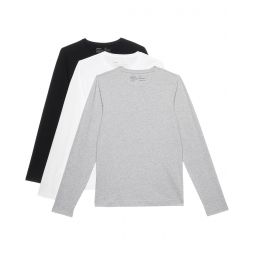 Mens PACT Cool Stretch Long Sleeve Crew Undershirt 3-Pack
