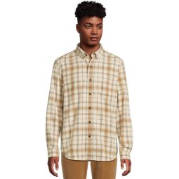Mens LLBean Scotch Plaid Flannel Shirt Traditional Fit