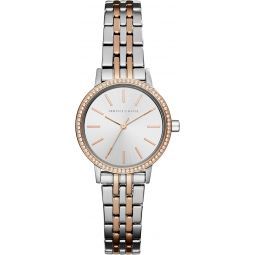 AX Armani Exchange Womeninchs Watch, Three-Hand Watch for Women with Stainless Steel or Leather Band
