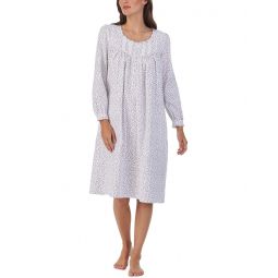 Womens Eileen West Cotton Flannel Long Sleeve Waltz Gown