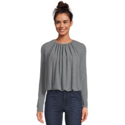 Womens Michael Stars Sona Long Sleeve Bubble Top