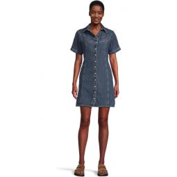 Womens Levis Premium Rinoa Denim Short Sleeve Dress