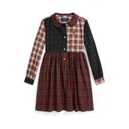 Polo Ralph Lauren Kids Plaid Cotton Poplin Shirtdress (Toddler/Little Kid)