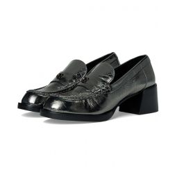 Womens COACH Natalie Crinkled Metallic Loafer