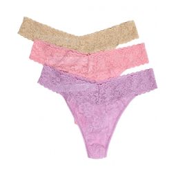 Womens Hanky Panky Signature Lace Original Rise Thong 3-Pack