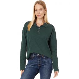 Womens Lilla P Long Sleeve Drop Shoulder Polo