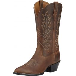 ARIAT BMVY9 Womens Heritage R Toe Western Boot Distressed Brown 9