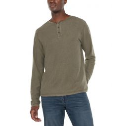 Mens Liverpool Los Angeles Long Sleeve Henley Knit Jacquard