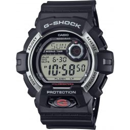G-Shock Casio G8900S-1 Watch Shock Resistant 200M Water Resistant LED Backlight Stopwatch Countdown Timer World Time Stainless Steel Bezel Bold Design 3-Year Battery