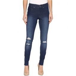 Womens HUE Ripped Knee Denim Leggings