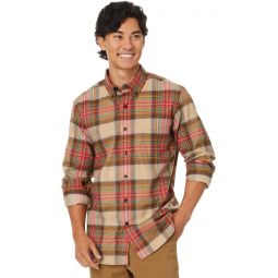 Mens LLBean Scotch Plaid Flannel Shirt Traditional Fit