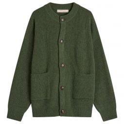 FrizmWORKS Heavy Wool Round Cardigan FZW2024FWKN011-GRN