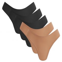 SKIMS Fits Everybody Bundle Thong 5 Pack TH-THG-7223W-SIENNA&ONYX