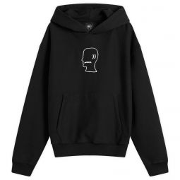 Brain Dead Logo Head Hoodie BDF24T090045-BLK