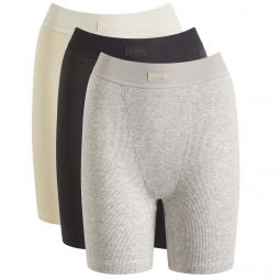 SKIMS Cotton Rib Boxer 3 Pack Bundle BO-BOX-5595W-BONEMULTI