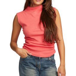 vintage rib sleeveless haileyy tank top in flame