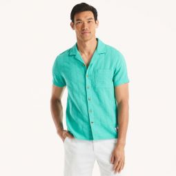 mens beach boys x short-sleeve seersucker camp shirt