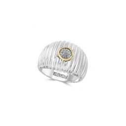 silver 0.05 ct. tw. diamond ring