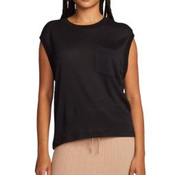 soft gauge jersey odessa tee in black