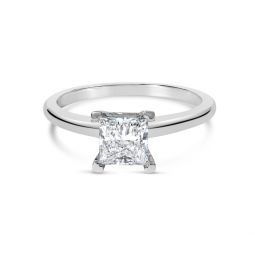 14k white gold 1.0 cttw princess lab-grown diamond solitaire engagement ring