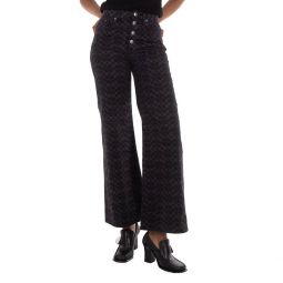 signature wide-leg denim jeans, size 2