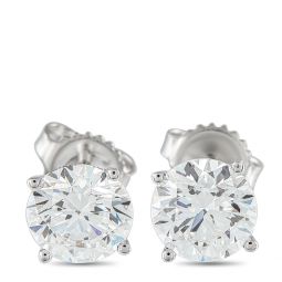 14k white gold 4.0ct lab-grown diamond stud earrings mf02-072225