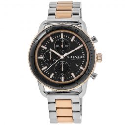 cruiser black chronograph dial two-tone steel mens watch 14602597