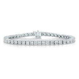 7 cttw lab grown diamond tennis bracelet in 14k white gold 7 inch for women