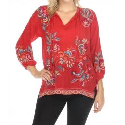 zadonia nemma blouse in savy red
