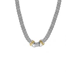 silver 0.17 ct. tw. diamond necklace