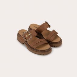 womens mulberry sandal in latte brown leather