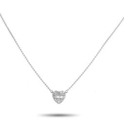14k white gold 0.20ct diamond necklace nk02092