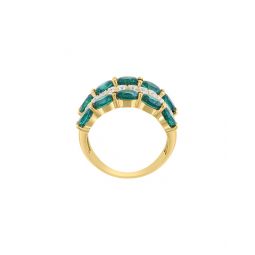 gold over silver 4.27 ct. tw. lab-grown diamond & lab-grown