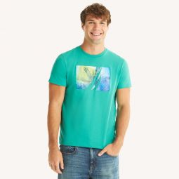 mens logo palm tree graphic t-shirt