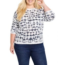 plus textured diamond sweater