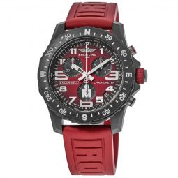endurance pro 44 ironman edition chronograph red dial rubber strap mens watch x823109a1k1s1