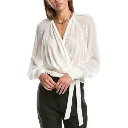 zendi silk-blend top
