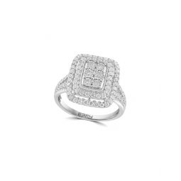 silver 0.95 ct. tw. diamond ring